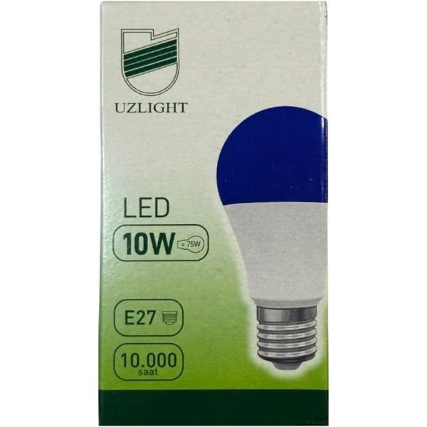 UZLIGHT 10W RENKLİ LED AMPUL YEŞİL/MAVİ/KIRMIZI