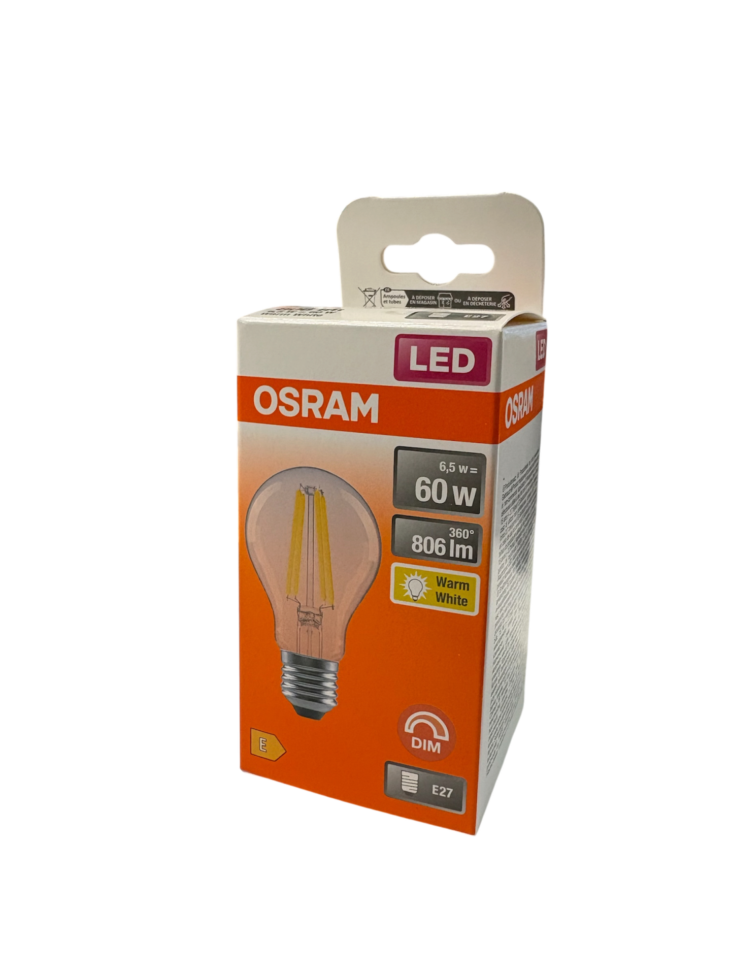 VALUECLA60D 6,5W/827 FİLAMENTLİ DİMLİ DEKORATİF LED AMPUL