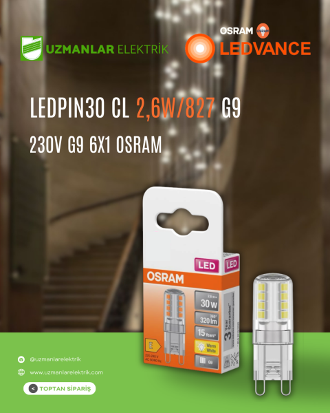 LEDPIN30 CL 2,6W/827 G9
